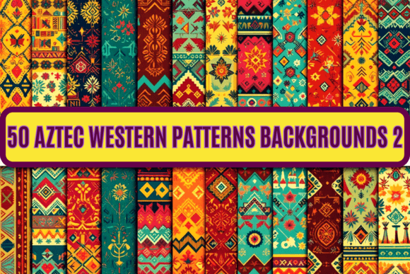 50 Aztec Backgrounds 2: Bold Patterns for Modern Design
