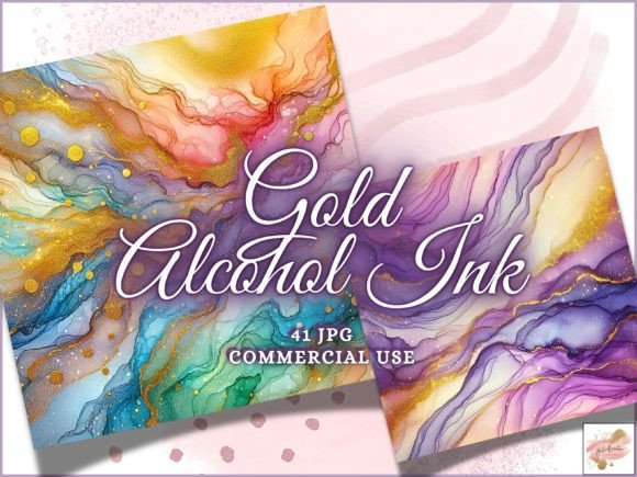 Discovering the Magic of Rainbow Gold Alcohol Ink Backgrounds