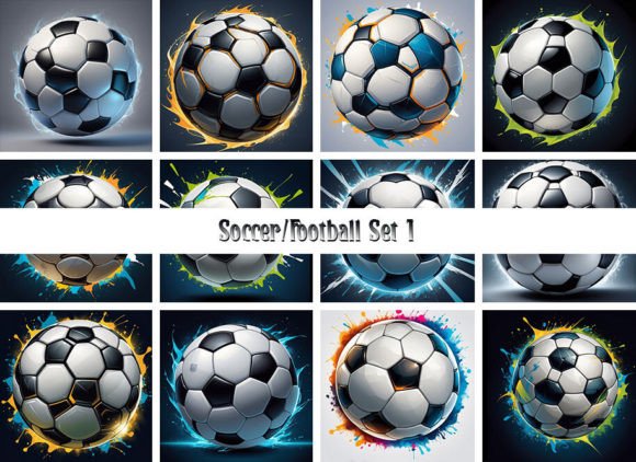Dynamic Football Soccer Ball Backgrounds for Designers