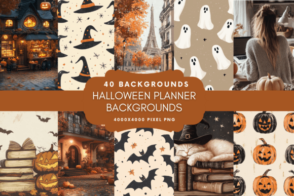 Elevate Your Seasonal Designs with Halloween Planner Backgrounds