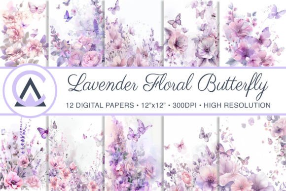 Enchanting Lavender Flowers Butterfly Backgrounds