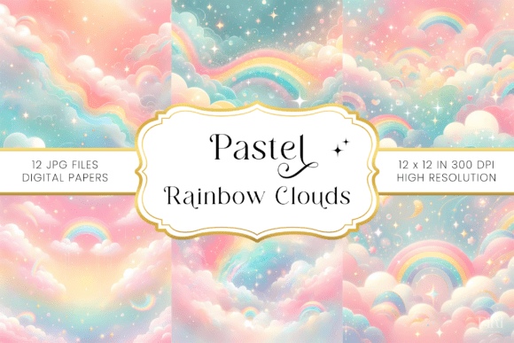 Infusing Whimsy: The Magic of Pastel Rainbow Clouds Backgrounds