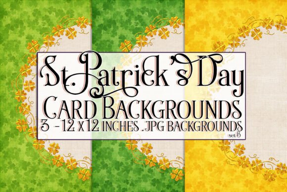 Irish Plaid Card Topper Backgrounds: Festive Digital Papers