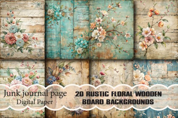 Rustic Floral Wooden Board Backgrounds: A Designer's Toolkit