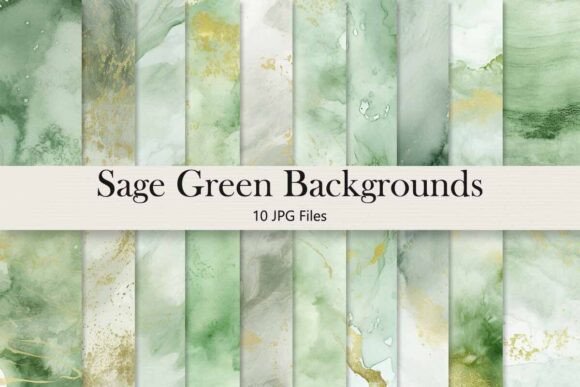 Sage Green Watercolor & Gold Backgrounds: A Designer's Guide