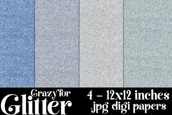 Shine Bright: Elevate Your Projects with Crazy for Glitter Backgrounds, Blue 2