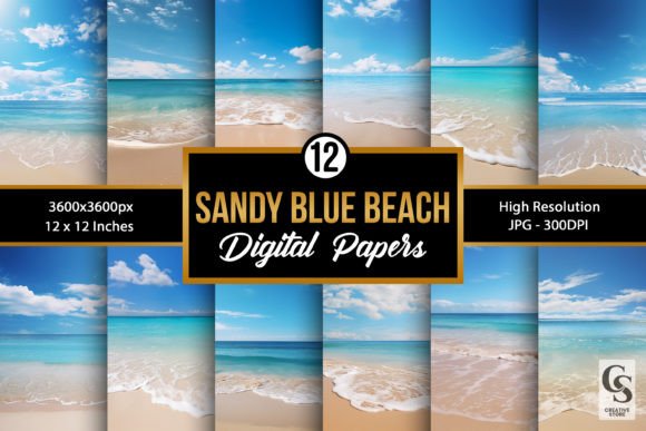 Summer Sandy Blue Beach Backgrounds: Your Digital Design Oasis
