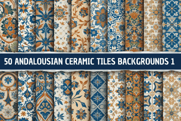 The Allure of Andalusian Design: 50 Ceramic Tiles Backgrounds 1