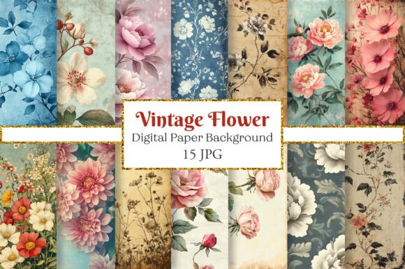 Timeless Elegance: Unlocking Projects with Vintage Flower Backgrounds