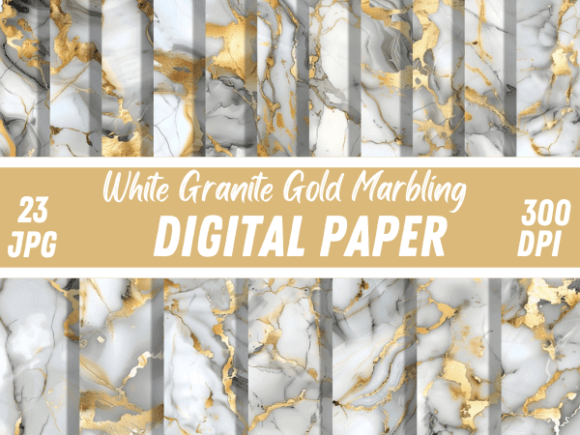 White Granite Gold Marble Backgrounds: A 2024 Luxury Texture Bundle